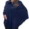 26" Cashmere cape with leather