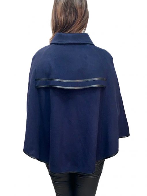 26" Cashmere cape with leather